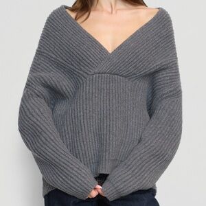 Modern Citizen Campbell Shawl-Collar Sweater - Grey / 1X
